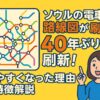 ソウルの電車の路線図が40年ぶりに刷新され、見やすくなったデザインを紹介するトップ画像。