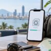 ベトナム旅行向けeSIMをスマートフォンに設定するイメージ